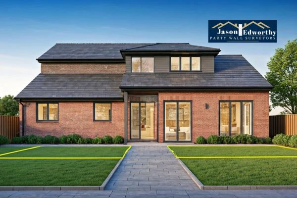 Home extension focusing on boundary line Haringey